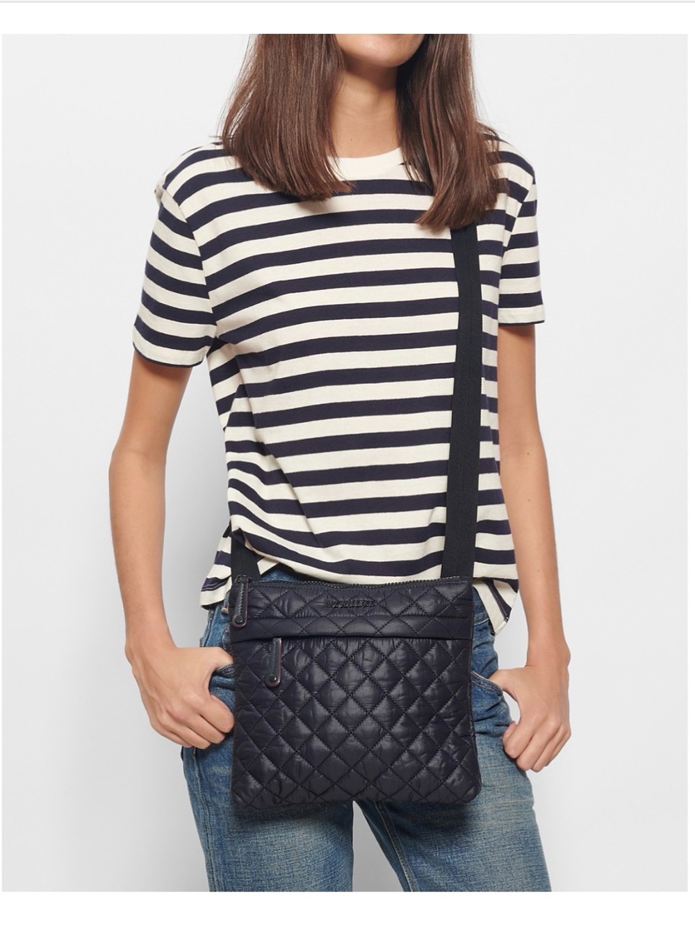 MZ Wallace Quilted Crossbody Bag - Black